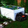 Echtholzgarage für Blumenbeete auf dem Dach (für Automower, Robomow, iMow, Bosch, Gardena geeignet)