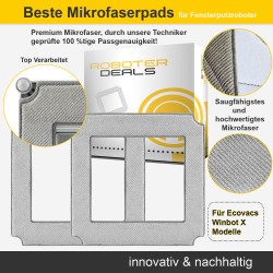 Roboter-Deals Zubehör-Set für Winbot X (2 x Microfaserpad, 2x Profi-Reiniger)