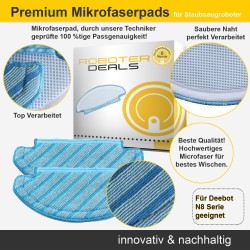 Mikrofaserpad, Ersatz-Wischtuch (2 Stück) für Ecovacs Deebot N8, N8 Pro, N8 Pro Plus
