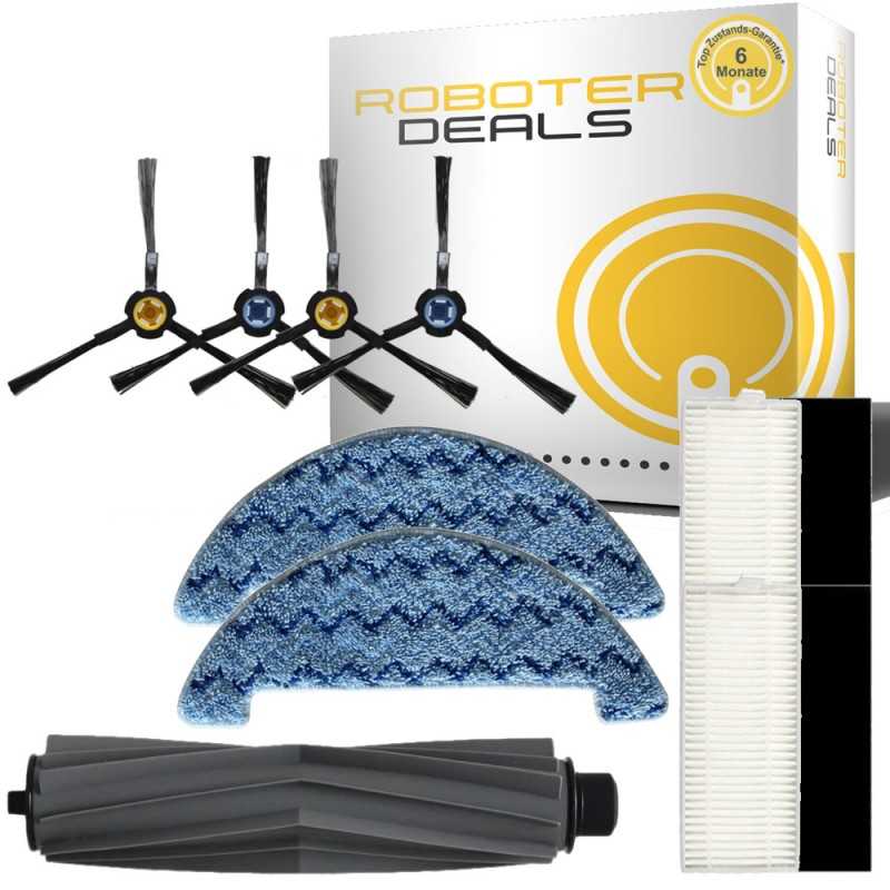 Zubehör Set für ZACO A9s u. A9s Pro (1x Hauptbürste, 4x Seitenbürste, 2x Filter, 2x Pad) Zubehör Set für ZACO A9s u. A9s Pro (1x Hauptbürste, 4x Seitenbürste, 2x Filter, 2x Pad)