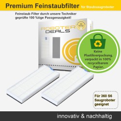 Feinstaubfilter mit Filterschutz (2 Stück) für 360 S6 Staubsaugroboter