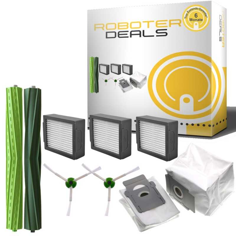 Zubehör Set für iRobot Roomba j7 Plus (2x Seitenbürste, 2x Hauptbürste, 3x Filter, 2x Staubbeutel) Zubehör Set für iRobot Roomba j7 Plus (2x Seitenbürste, 2x Hauptbürste, 3x Filter, 2x Staubbeutel)