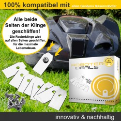 Sicherheits-Messer, Rasier-Klingen, Ersatzmesser 0,6 mm mit Schrauben (9 Stück) für alle Gardena Modelle