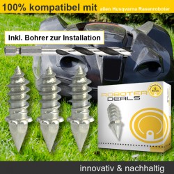 Edelstahl Spikes (40 Stück inkl. Montage-Werkzeug) für alle Robomow Rasenmähroboter