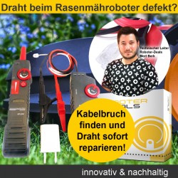 Kabelbruchdetektor Premium Set - Bruch im Begrenzungdraht finden und beheben