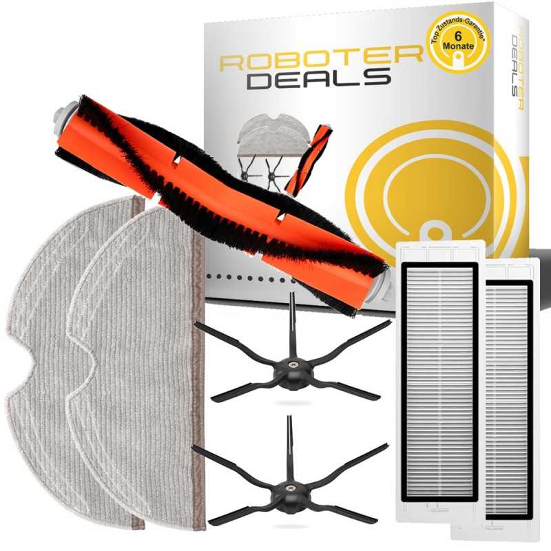 Zubehör Set, Ersatzteile Kit für Roborock E4 (1x Hauptbürste, 2x Seitenbürste, 2x Filter, 2x Pad) Zubehör Set, Ersatzteile Kit für Roborock E4 (1x Hauptbürste, 2x Seitenbürste, 2x Filter, 2x Pad)