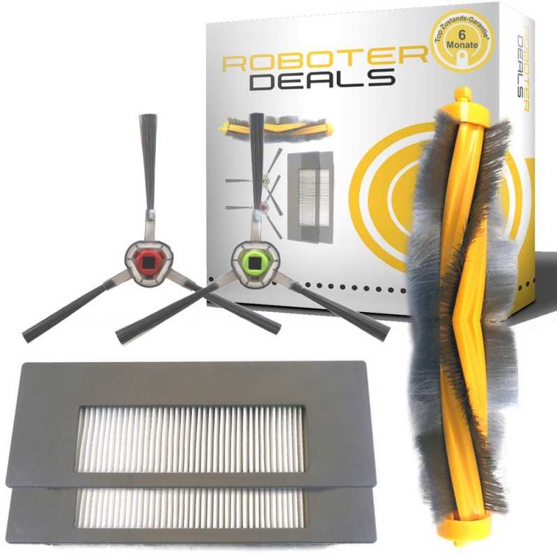 Zubehör-Set (Ersatzteile) für Ecovacs Deebot 900 u. D900 (2x Seitenbürsten, 2x Filter, 1x Hauptbürste) Zubehör-Set (Ersatzteile) für Ecovacs Deebot 900 u. D900 (2x Seitenbürsten, 2x Filter, 1x Hauptbürste)