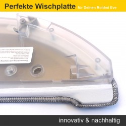 Wischplatte, Wischhalterung, Padhalterung mit Mikrofaserpad für Roidmi EVE Plus
