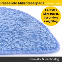 Mikrofaserpad (2 Stck.) für Ecovacs Deebot 600, 601 und 605 (D-CC3D)
