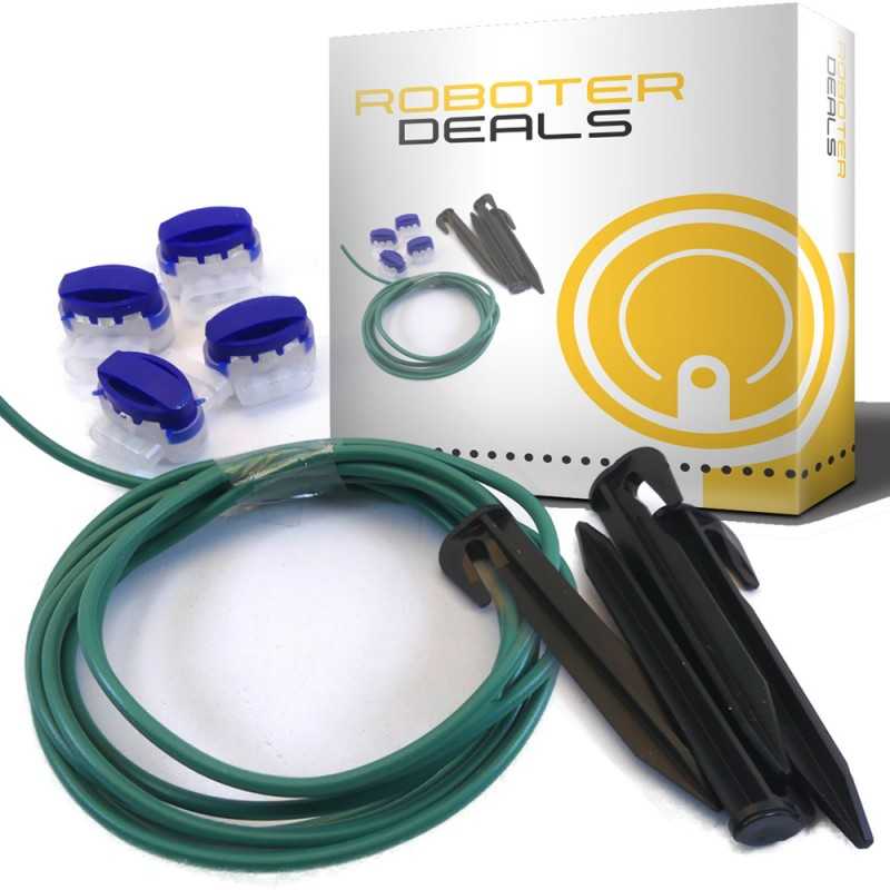 Kabelbruch Reparatur Set für alle Rasenmähroboter (Draht, 4x Rasennägel, 4x Kabelverbinder) Kabelbruch Reparatur Set für alle Rasenmähroboter (Draht, 4x Rasennägel, 4x Kabelverbinder)