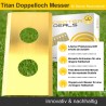 Titanbeschichtete Edelstahlmesser, Rasier-Klingen, Ersatzmesser (12 Stück) 0,7 mm mit Doppelloch für alle Landroid