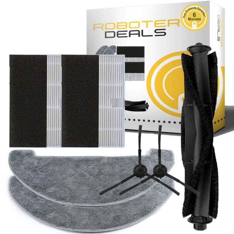 Zubehör Set, Ersatzteile für Horniture Q6 (2x Seitenbürste, 1x Hauptbürste, 2x Filter, 2x Pad) Zubehör Set, Ersatzteile für Horniture Q6 (2x Seitenbürste, 1x Hauptbürste, 2x Filter, 2x Pad)