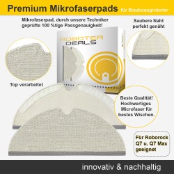 Mikrofaserpad, Wischtuch (2 Stück) für Roborock Q7 Max u. Q7 Max Plus