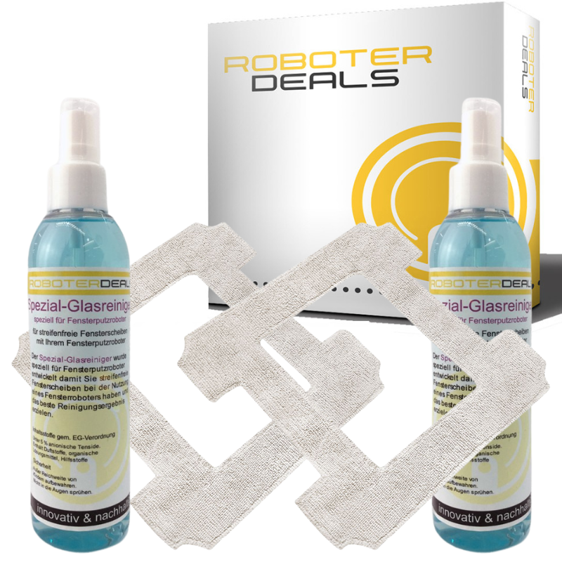 Zubehör Set, Ersatzteile Kit für Ecovacs Winbot W1 Pro (2x Pad, 2x Reiniger) Zubehör Set, Ersatzteile Kit für Ecovacs Winbot W1 Pro (2x Pad, 2x Reiniger)