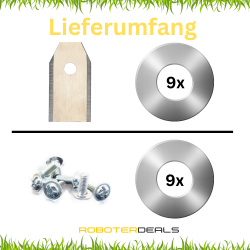 Sicherheits-Messer, Rasier-Klingen, Ersatzmesser 0,6 mm mit Schrauben (9 Stück) für alle Gardena Modelle