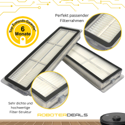 Zubehör Set, Ersatzteile Kit für Dreame L10s, L10s Pro (2x Filter, 2x Seitenbürste, 2x Pad, 1x Hauptbürste)
