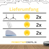 Zubehör Set, Ersatzteile Kit für Roborock S8, S8 Plus (2x Seitenbürste, 2x Pad, 2x Filter)