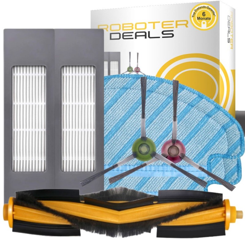 Zubehör Set, Ersatzteile für Ecovacs Deebot N10, N10 Plus (1x Hauptbürste, 2x Pad, 2x Filter, 2x Seitenbürste) Zubehör Set, Ersatzteile für Ecovacs Deebot N10, N10 Plus (1x Hauptbürste, 2x Pad, 2x Filter, 2x Seitenbürste)