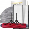 Zubehör Set, Ersatzteile Kit für Roborock S7 Max Ultra (2x Filter, 2x Pad, 2x Seitenbürste 3arm schwarz, 1x Haupbürste)