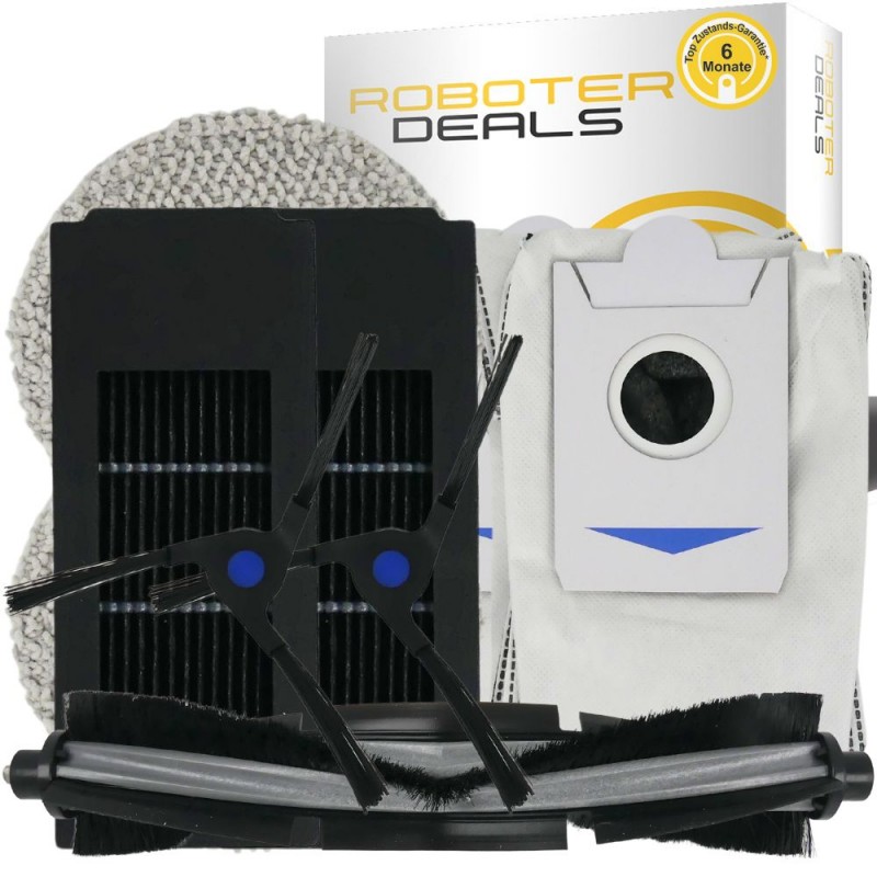 Zubehör Set, Ersatzteile Kit für Ecovacs Deebot X2 OMNI (1x Hauptbürste, 2x Seitenbürste, 2x Pad, 2x Filter, 2x Beutel) Zubehör Set, Ersatzteile Kit für Ecovacs Deebot X2 OMNI (1x Hauptbürste, 2x Seitenbürste, 2x Pad, 2x Filter, 2x Beutel)